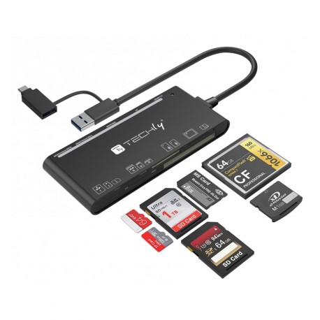 Lettore di Memorie SD 7 in 1 USB 3.0 tipo A e USB-C™ IUSB-CARD-AC575