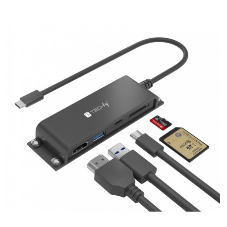 Docking Station 5 in 1 USB-C™ Hub HDMI con Lettore Micro SD/SD IADAP USBC-935
