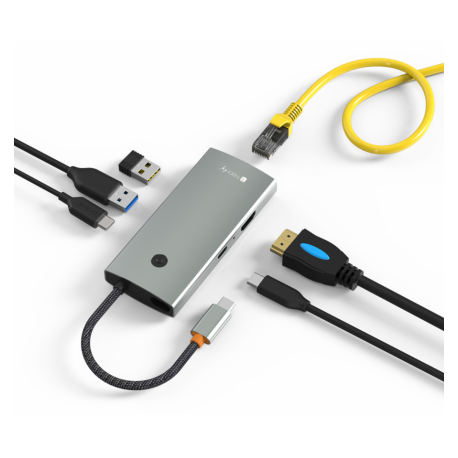 Docking Station Stazione di Ricarica Multifunzione Hub USB-C™ 6 in 1 IUSB32C-HUB6HPDI