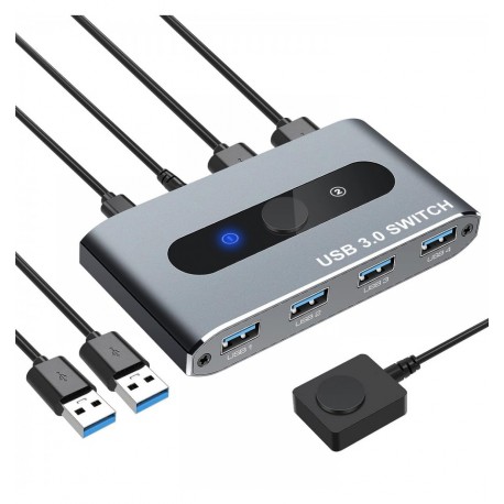 Switch KVM USB 3.0 per 2 PC in 4 out IUSB-SW3024