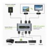 Switch KVM USB 3.0 per 2 PC in 4 out