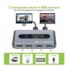 Switch KVM USB 3.0 per 2 PC in 4 out