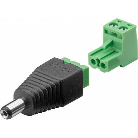 Adattatore Plug DC 5.5x2.10 mm Maschio Terminal Block 2 pin IADAP TB2-DC5521MR