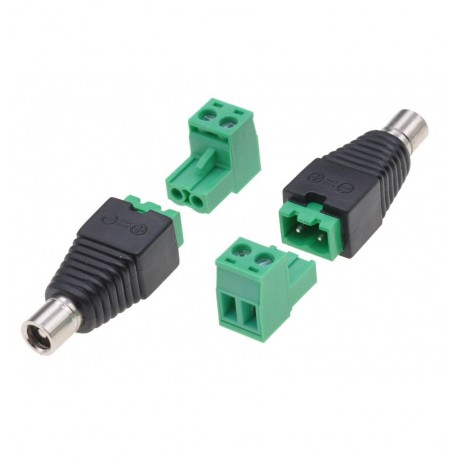 Adattatore Connettore Plug DC 2.5x5.5 mm Femmina Terminal Block 2 pin IADAP TB22T-DC2555F