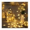 80 Luci LED a Stella IP44 Bianco Caldo a Batteria con Timer