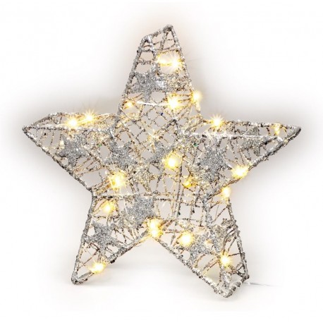 Lampada Decorativa a Forma di Stella Funzionamento a Batteria I-LED-XMAS-STARWIRE