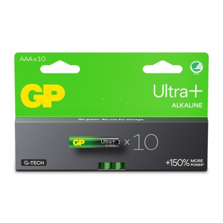 Confezione 10 Batterie GP Ultra Plus Alcaline Ministilo AAA 24AUP/LR03 IC-GP151442