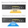 Switch PoE+ 6 Porte 10/100M 60W, FS1006P