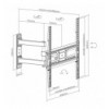Supporto da parete per TV Full-motion con regolazione post installazione