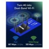 Router Wi-Fi Dual Band 4G LTE AC1200, LT500