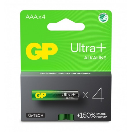 Confezione 4 Batterie GP Ultra Plus Alcaline Ministilo AAA 24AUP/LR03 IC-GP151423