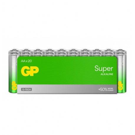 Confezione 20 Batterie GP Super Alcaline Stilo AA 15A/LR6 IC-GP151439