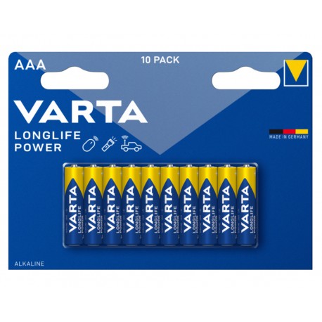 Confezione 10 Batterie Varta Longlife Power Ministilo AAA IBT-KVT-LR03LLP10