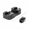 Frutto Keystone Slim Cat.6 per Cavo Rigido con Supporto Punch-Down 25 pz Nero