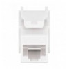 Frutto Keystone Slim Cat.6 per Cavo Rigido con Supporto Punch-Down 25 pz Bianco