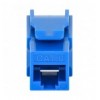 Frutto Keystone Slim Cat.6 per Cavo Rigido con Supporto Punch-Down 25 pz Blu