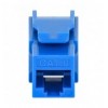 Frutto Keystone Slim Cat.6 per Cavo Rigido con Supporto Punch-Down 25 pz Blu