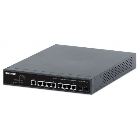 Switch PoE++ 10 porte L2 Fully Managed con 8 porte Ethernet Gigabit e 2 SFP Uplink I-SWHUB POE-003