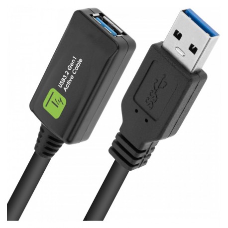 Cavo Prolunga Attivo USB3.2 SuperSpeed+ Estensore di Segnale 5m Nero ICUR3050G