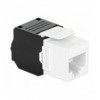 Frutto Keystone RJ45 Cat.6 UTP Tool-Free Bianco Nero