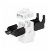 Frutto Keystone RJ45 Cat.6 UTP Tool-Free Bianco Nero