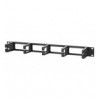 Pannello Passacavi 19'' 5 Anelli in Plastica 1U Nero 