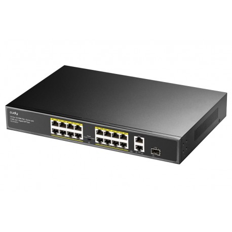 Switch PoE+ 10/100M a 16 Porte con 2GbE e 1 Porta SFP