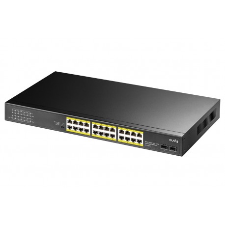 Switch Gigabit PoE+ 24 Porte con 2 porte Gigabit SFP