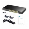 Switch Gigabit PoE+ 24 Porte con 2 porte Gigabit SFP, GS1028PS2