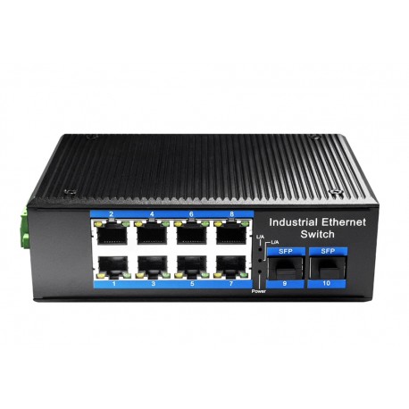 Switch Industriale Gigabit 8 Porte con 2 slot SFP