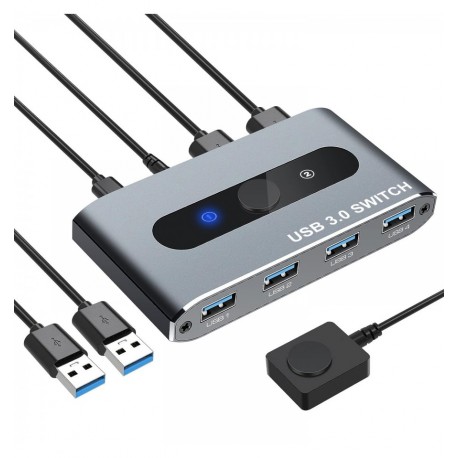 Switch USB 3.0 per 2 PC in 4 out IUSB-SW3024