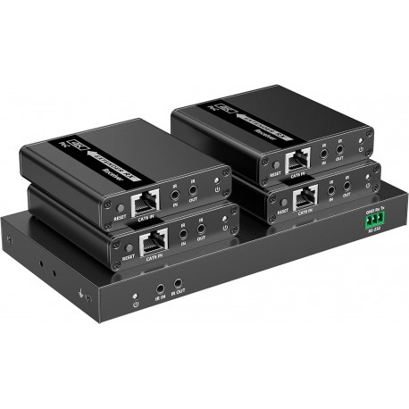 Splitter HDMI 4 vie con Extender su Cavo di Rete 4K fino a 70 metri IDATA EX-HL41TYP