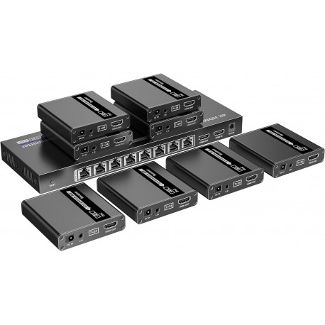 Splitter HDMI 8 vie con Extender su Cavo di Rete 4K fino a 70 metri IDATA EX-HL81TYP