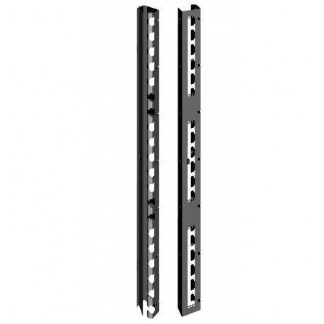 Coppia Canala Gestione Cavi Verticale 42U Nero I-CASE CABLEP-800S