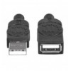 Cavo prolunga USB 2.0 Hi-Speed 1m Nero ICOC U2-AA-10-EX