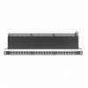 Pannello Patch 24 Posti 19'' 0.5U Cat6a Schermato Nero I-PP 24-RS-C6ABH