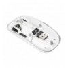 Mouse Ottico Wireless 800-1600 dpi con Micro Ricevitore USB Bianco Trasparente
