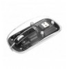 Mouse Ottico Wireless 800-1600 dpi con Micro Ricevitore USB Nero Trasparente