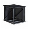 Armadio Rack 19'' a Muro 13U P 800mm L 600mm Porta Vetro Nero