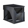 Armadio Rack 19'' a Muro 16U P 800mm L 600mm Porta Vetro Nero