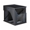 Armadio Rack 19'' a Muro 22U P 800mm L 600mm Porta Vetro Nero