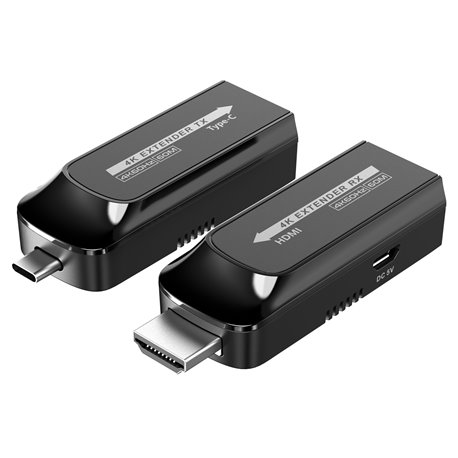 Extender da USB-C™ a HDMI 4K su Cavo Cat.6/6A/7 fino a 60 metri IDATA EXT-600HC