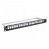 Pannello patch modulare senza frutti 24 posti I-KS PP-24S-BK