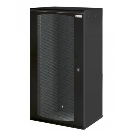 Armadio Rack 19'' a muro 22U sezione unica P 600mm Porta Grigliata Nero I-CASE EW-2022BK6V