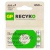 Blister 2 Batterie Ricaricabili Mini Stilo AAA 650 mAh IC-GP201248