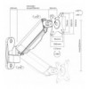Supporto a Muro con Molla per TV 17-32'' Estensione 39 cm