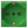 Presa Schuko Bipasso 2P+T 16A 250V S44 Verde Lucido, 442090/15TSV