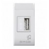Domus S44 Caricatore USB-A 3A 240V 1 Modulo Bianco Lucido
