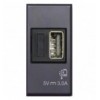 Tekla S44 Caricatore USB-A 3A 240V 1 Modulo Grigio Opaco