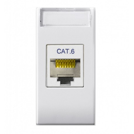 Domus S44 Presa RJ45 Cat.6 UTP Bianco Lucido ICV-441027C6